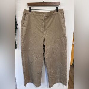 Eileen Fisher Organic Cotton Corduroy Wide Leg Pants Women’s Size 16 Stretch